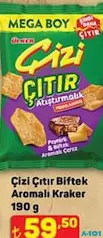 ÇİZİ ÇITIR BİFTEK AROMALI KRAKER 190 G fiyat ve kampanya bilgisi
